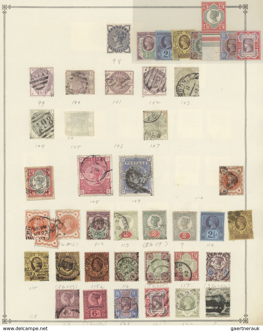 Großbritannien: 1840/1987, comprehensive and specialised collection in an ancient album, showing an