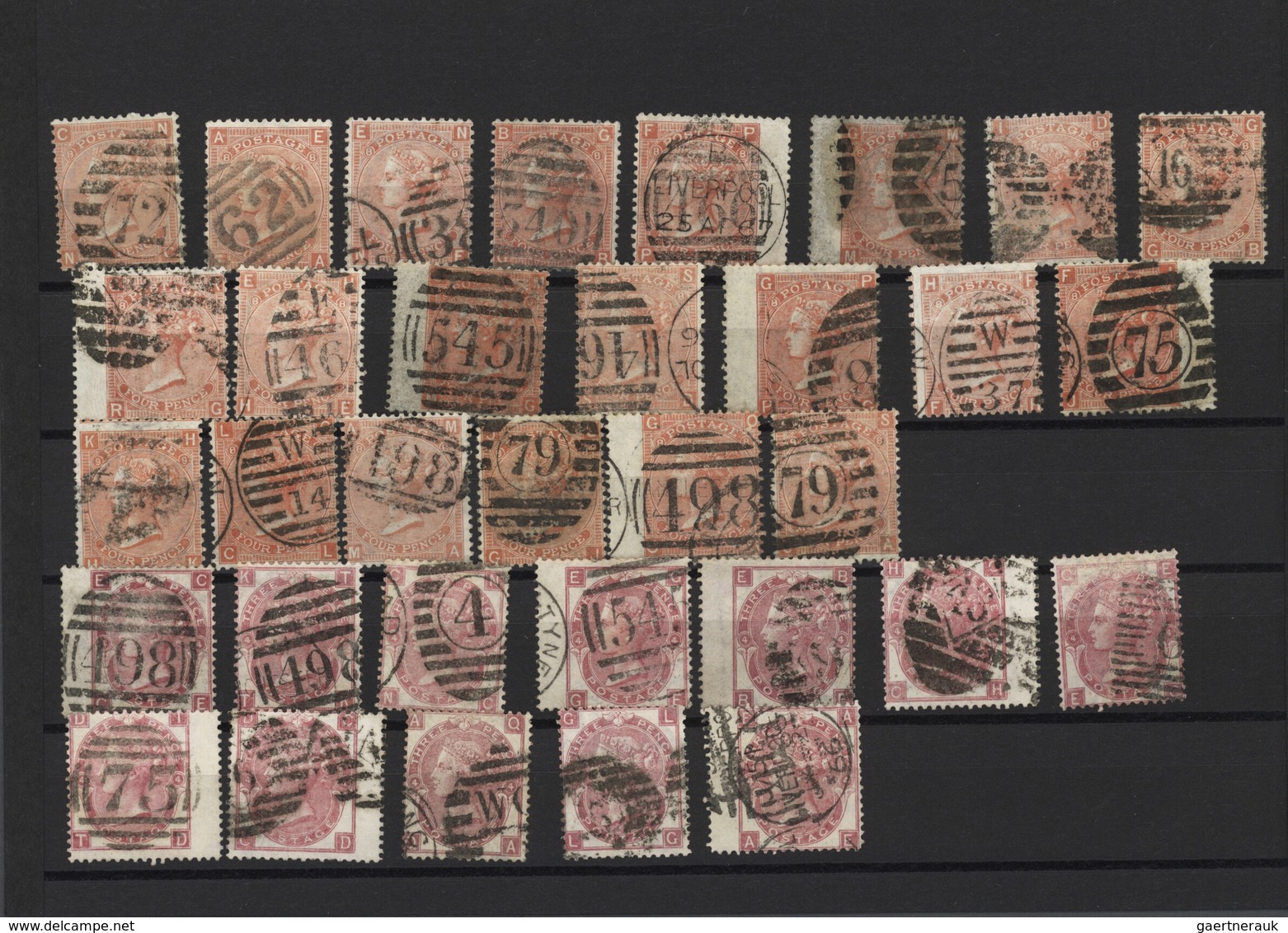 Großbritannien: 1841/1940 (ca.), Mainly Up To 1910, Used And Mint Accumulation On Stockcards With Pl - Otros & Sin Clasificación