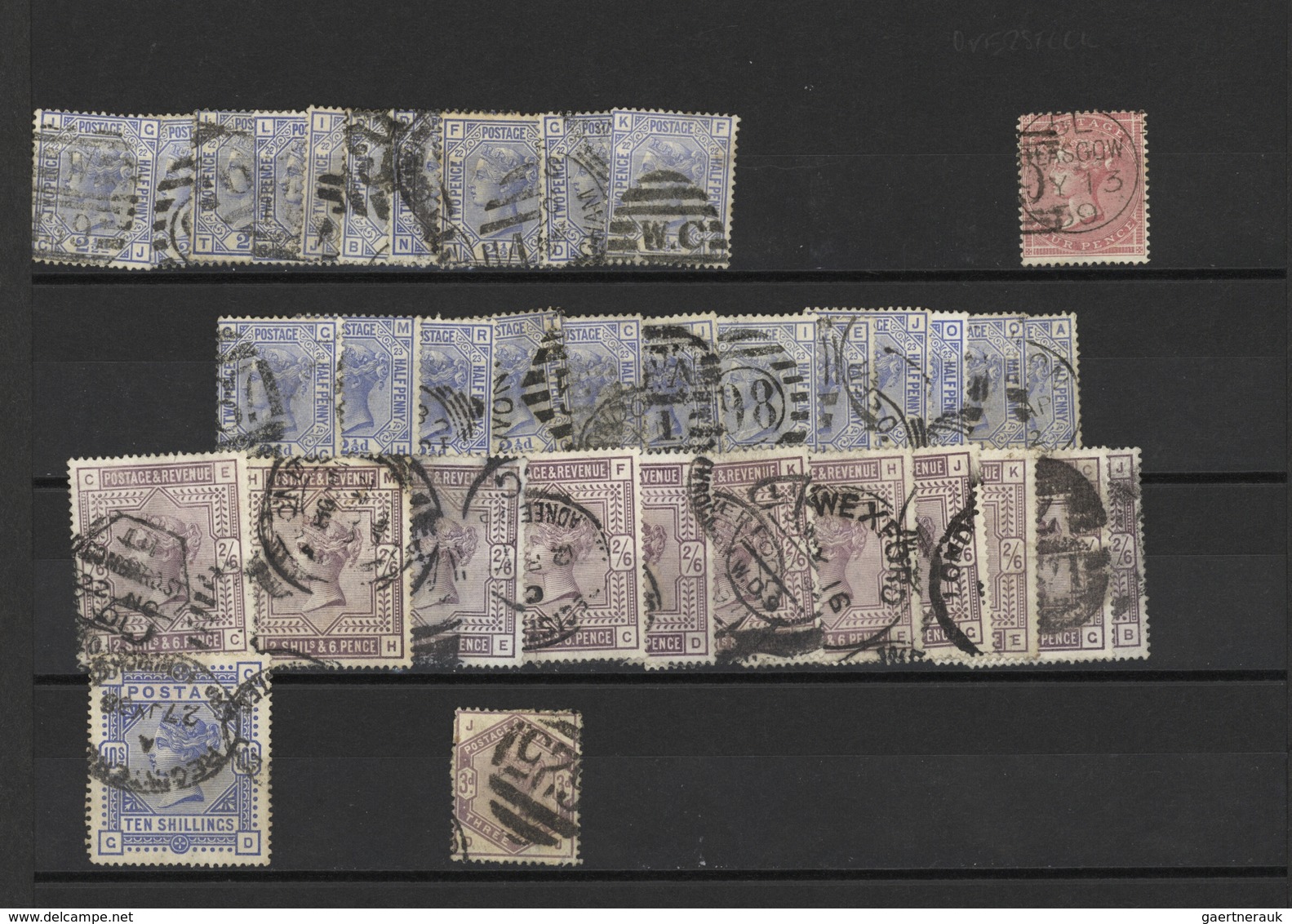 Großbritannien: 1850/1940 (ca.), Mainly Up To 1910, Used And Mint Accumulation On Stockcards With Pl - Sonstige & Ohne Zuordnung