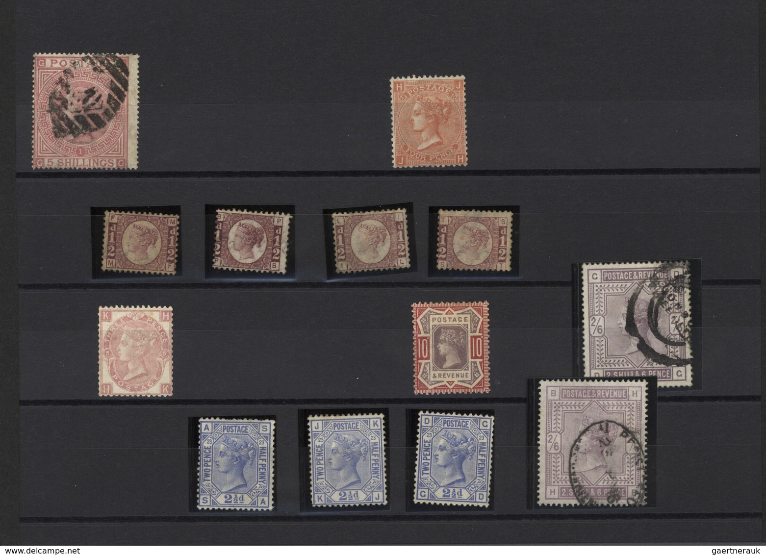 Großbritannien: 1850/1940 (ca.), Mainly Up To 1910, Used And Mint Accumulation On Stockcards With Pl - Sonstige & Ohne Zuordnung