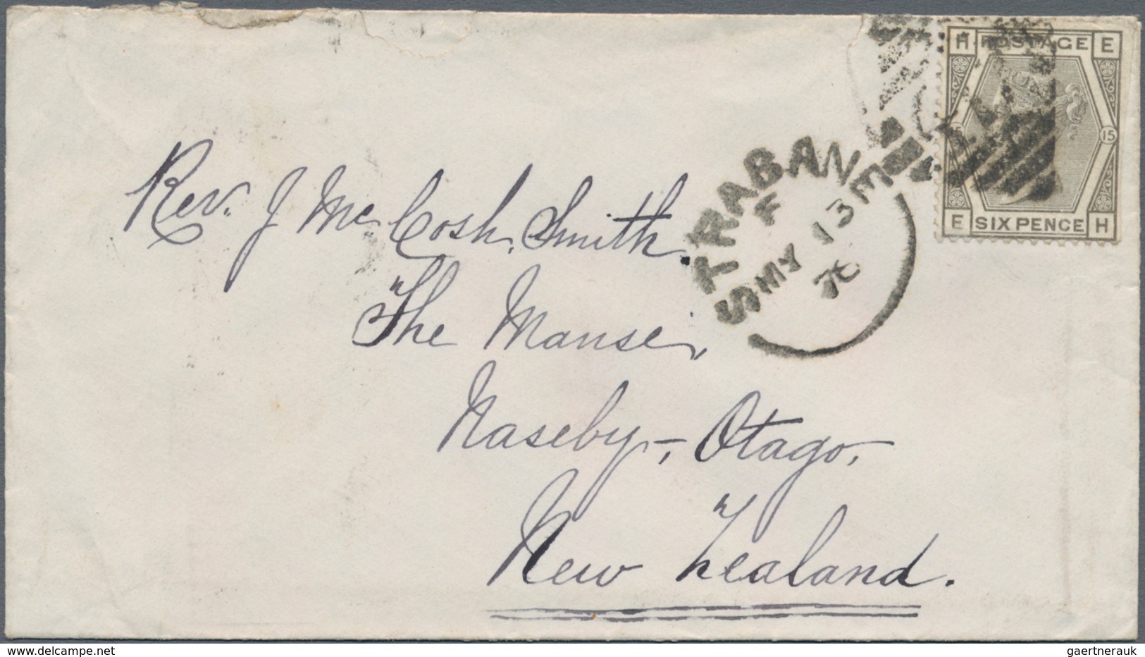 Großbritannien: 1860/1882 (ca.), Accumulation With 18 Covers Addressed To NEW ZEALAND With Many Diff - Otros & Sin Clasificación