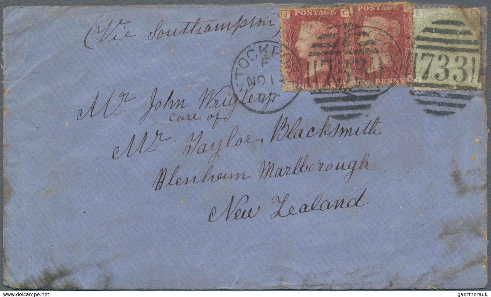 Großbritannien: 1860/1882 (ca.), Accumulation With 18 Covers Addressed To NEW ZEALAND With Many Diff - Sonstige & Ohne Zuordnung