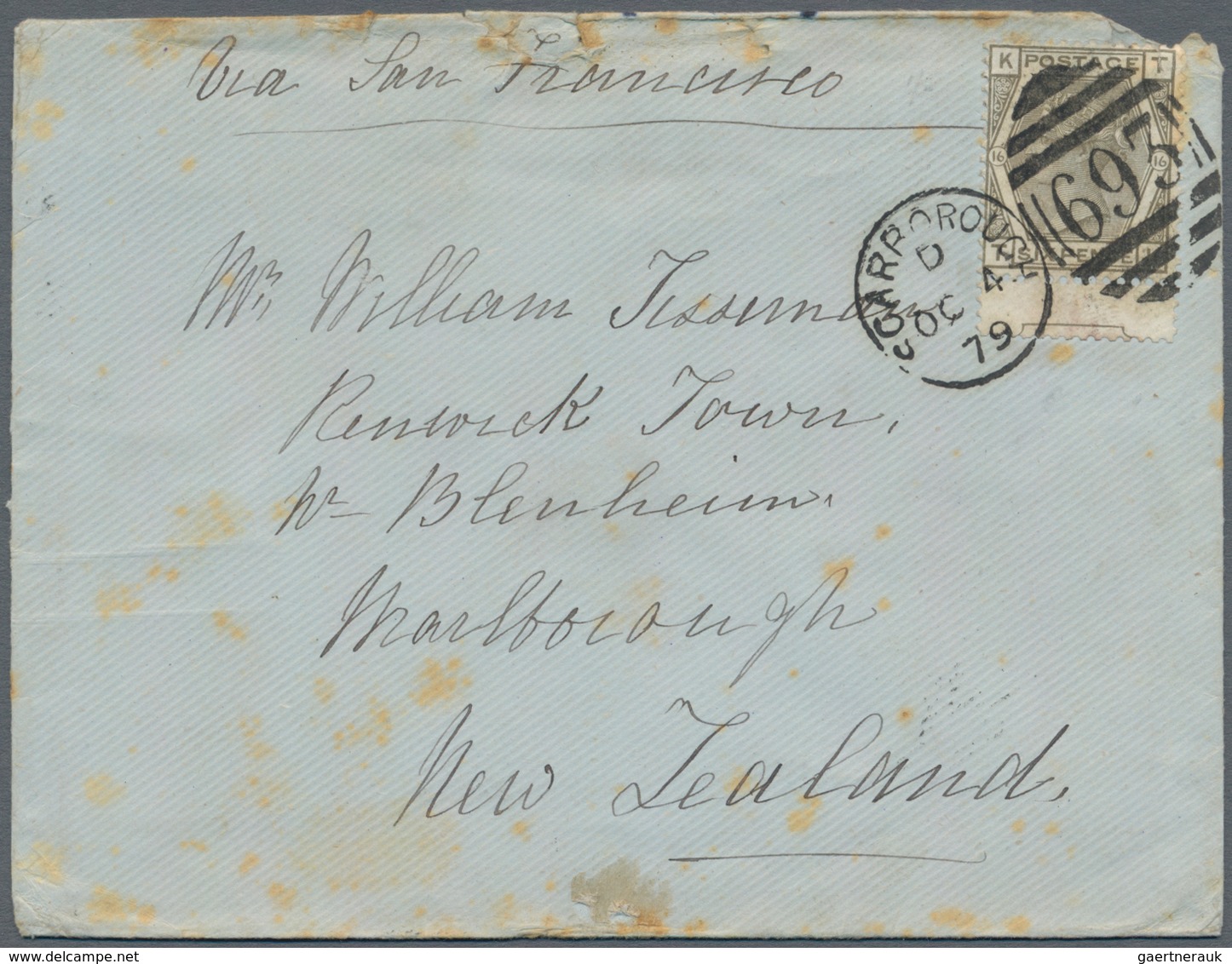 Großbritannien: 1860/1882 (ca.), accumulation with 18 covers addressed to NEW ZEALAND with many diff