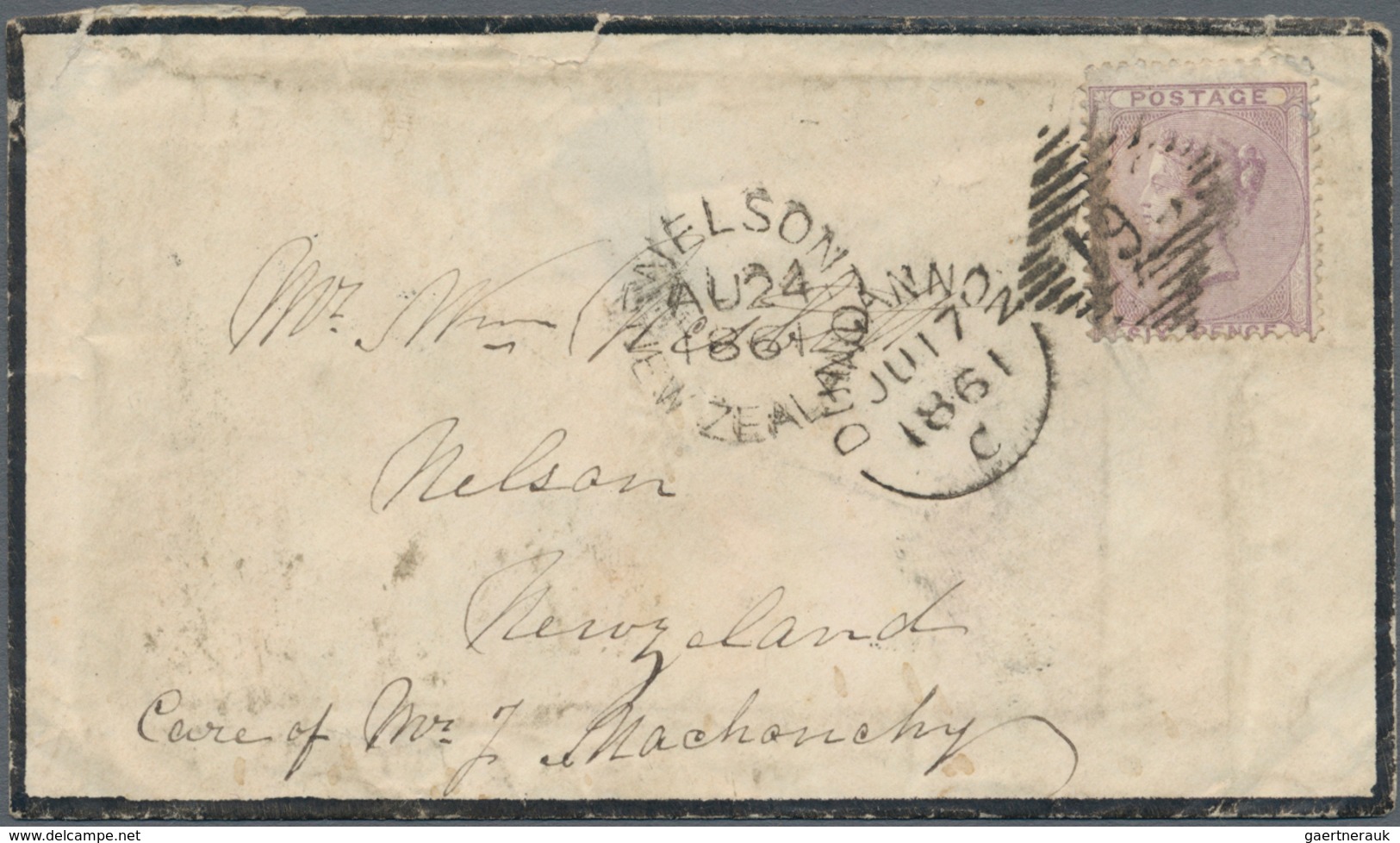 Großbritannien: 1860/1882 (ca.), accumulation with 18 covers addressed to NEW ZEALAND with many diff