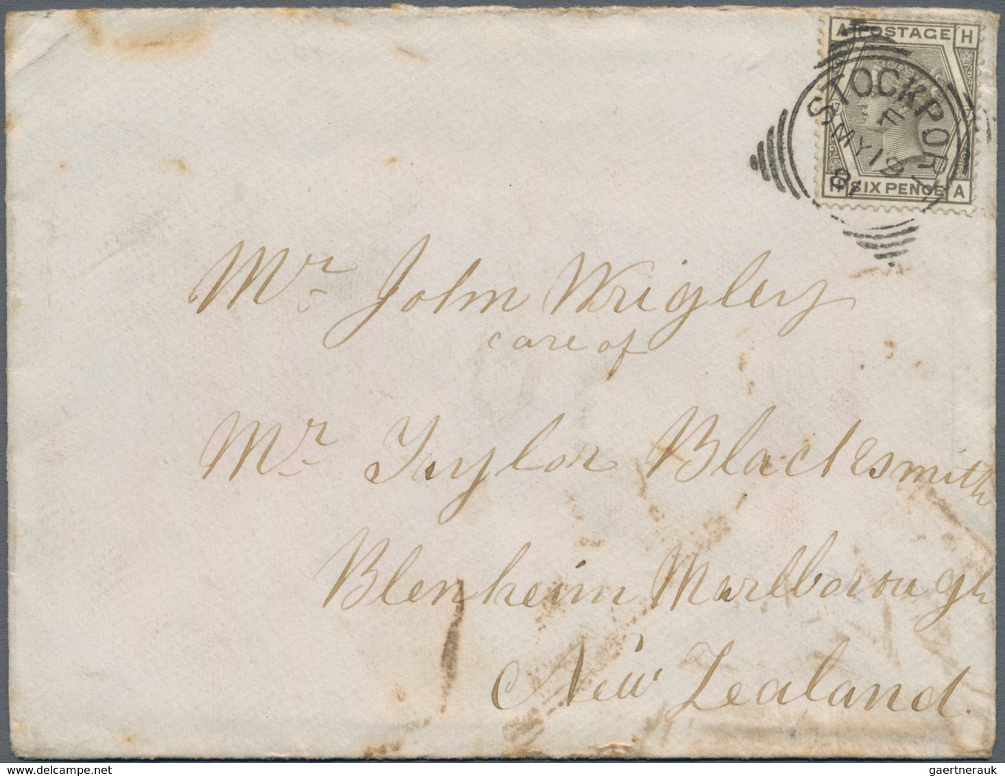 Großbritannien: 1860/1882 (ca.), accumulation with 18 covers addressed to NEW ZEALAND with many diff