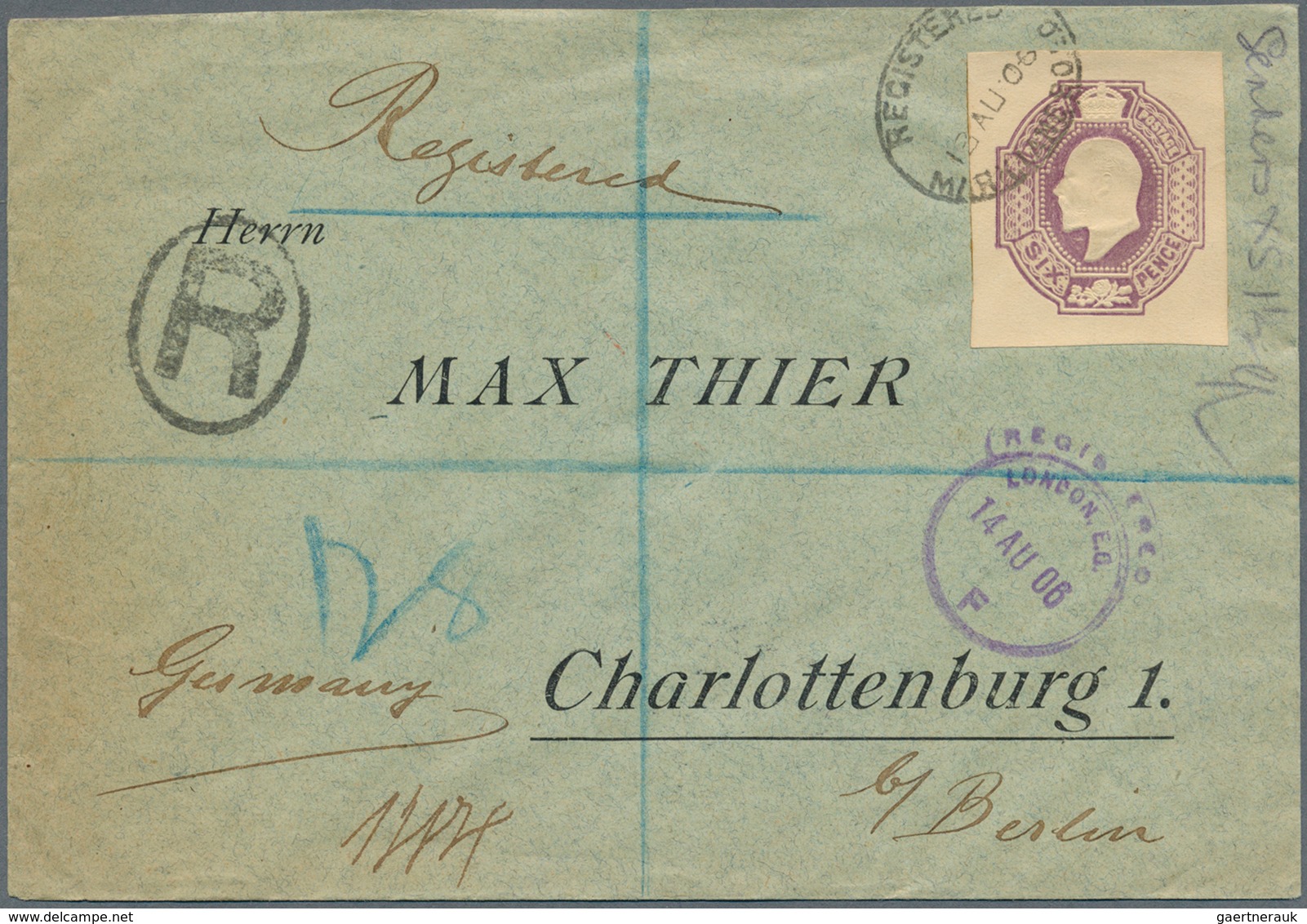 Großbritannien: 1905/1914. Interesting Collection Containing 30 Registered Letters, But One, Each Fr - Otros & Sin Clasificación