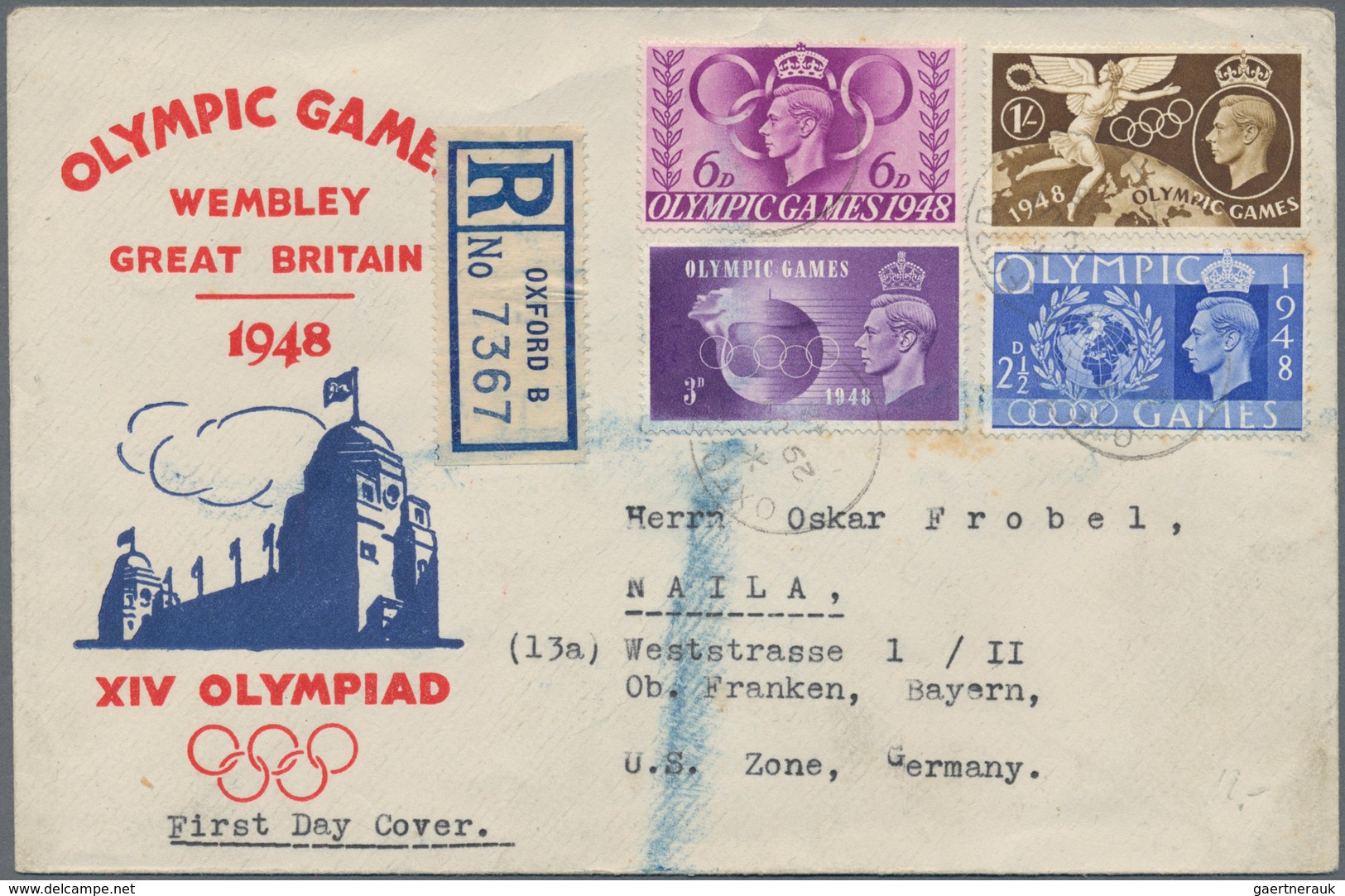 Großbritannien: 1936/1953, Lot Of Apprx. 126 Covers/cards Bearing Frankings KGVI, Showing A Nice Ran - Otros & Sin Clasificación