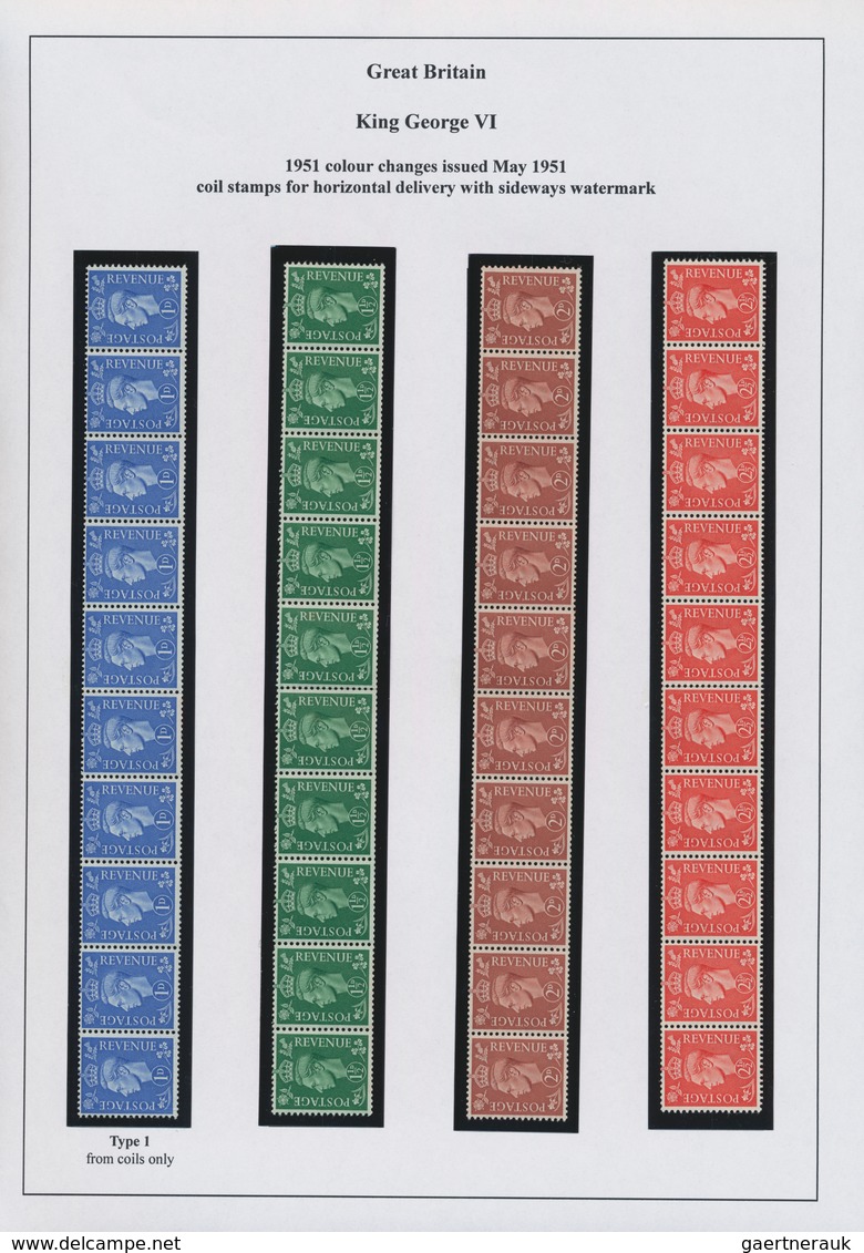 Großbritannien: 1941/1951, KGVI, Specialised Mint Collection Of Apprx. 277 Stamps On Album Pages, Co - Otros & Sin Clasificación