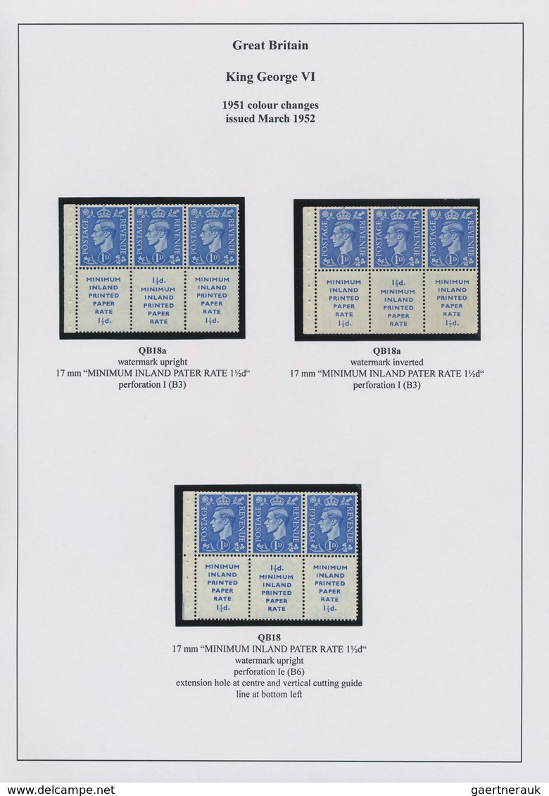 Großbritannien: 1941/1951, KGVI, Specialised Mint Collection Of Apprx. 277 Stamps On Album Pages, Co - Otros & Sin Clasificación