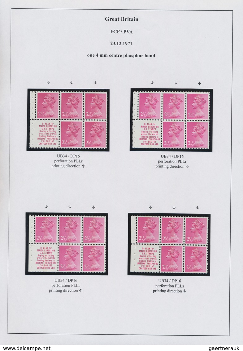 Großbritannien - Machin: 1971/1991, DECIMAL MACHINS, Specialised Collection Of Apprx. 1.670 Stamps I - Machin-Ausgaben