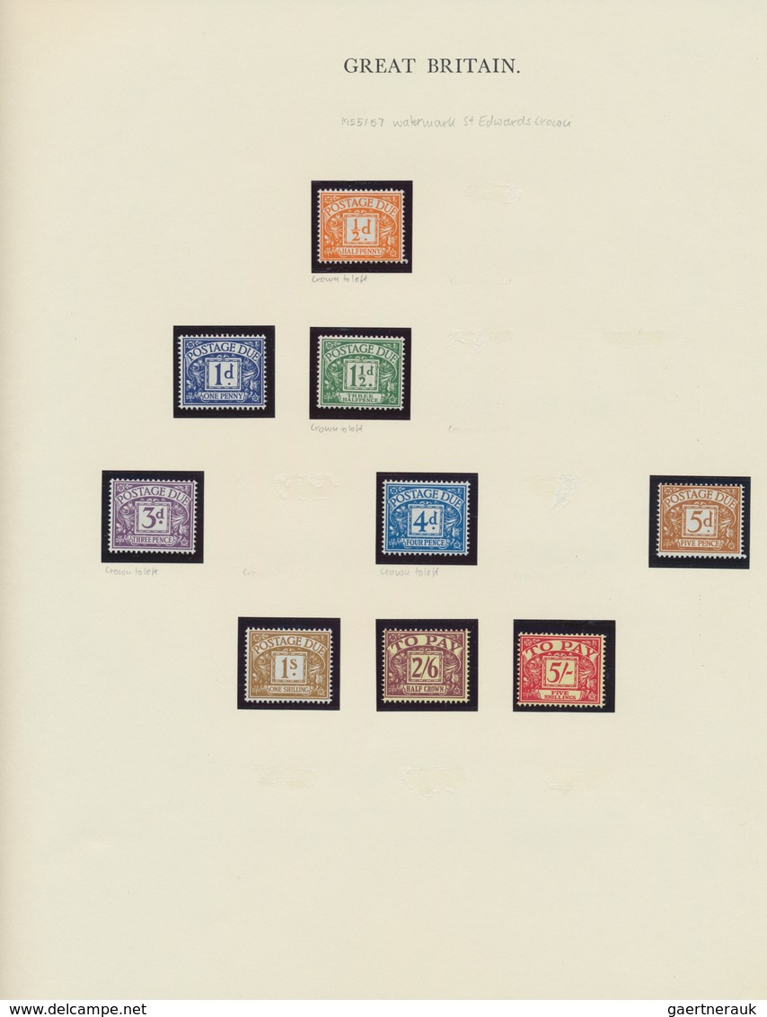 Großbritannien - Portomarken: 1954/1982, A Splendid Mint Collection/assortment On Album Pages/stockp - Impuestos