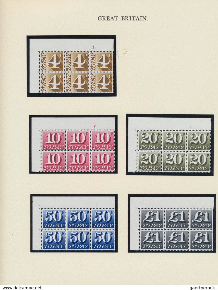 Großbritannien - Portomarken: 1954/1982, A Splendid Mint Collection/assortment On Album Pages/stockp - Portomarken