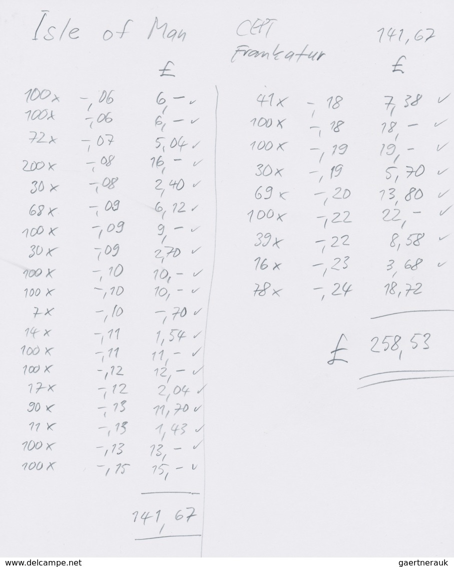 Großbritannien - Isle Of Man: 1977/1992, Stock Of The Europa Issues MNH. One Part Sorted By Issues A - Isla De Man