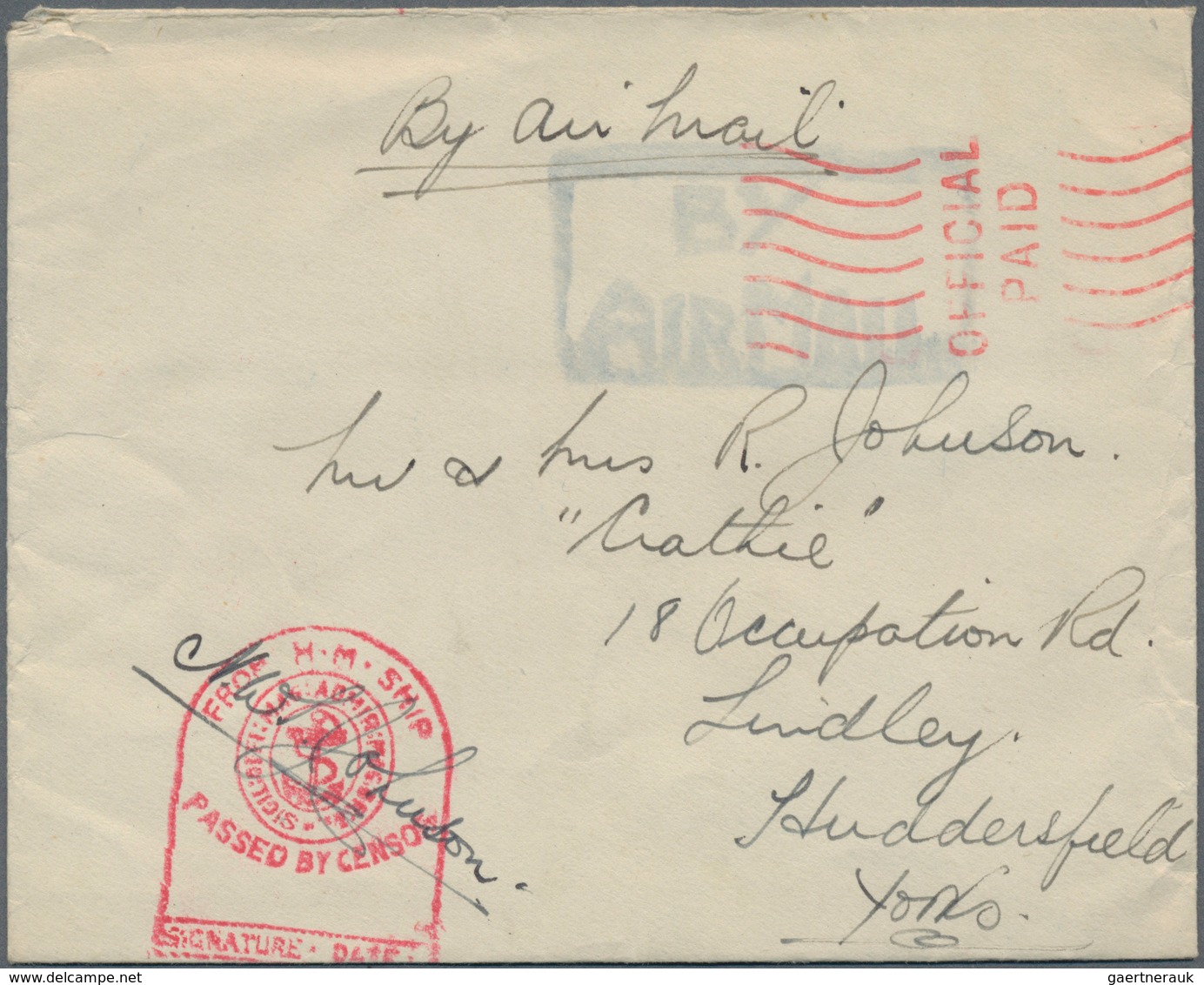 Großbritannien - Besonderheiten: 1940/41 SPECIAL NAVAL AIR MAIL, Little Collection Of 10 Letters Pos - Sonstige & Ohne Zuordnung