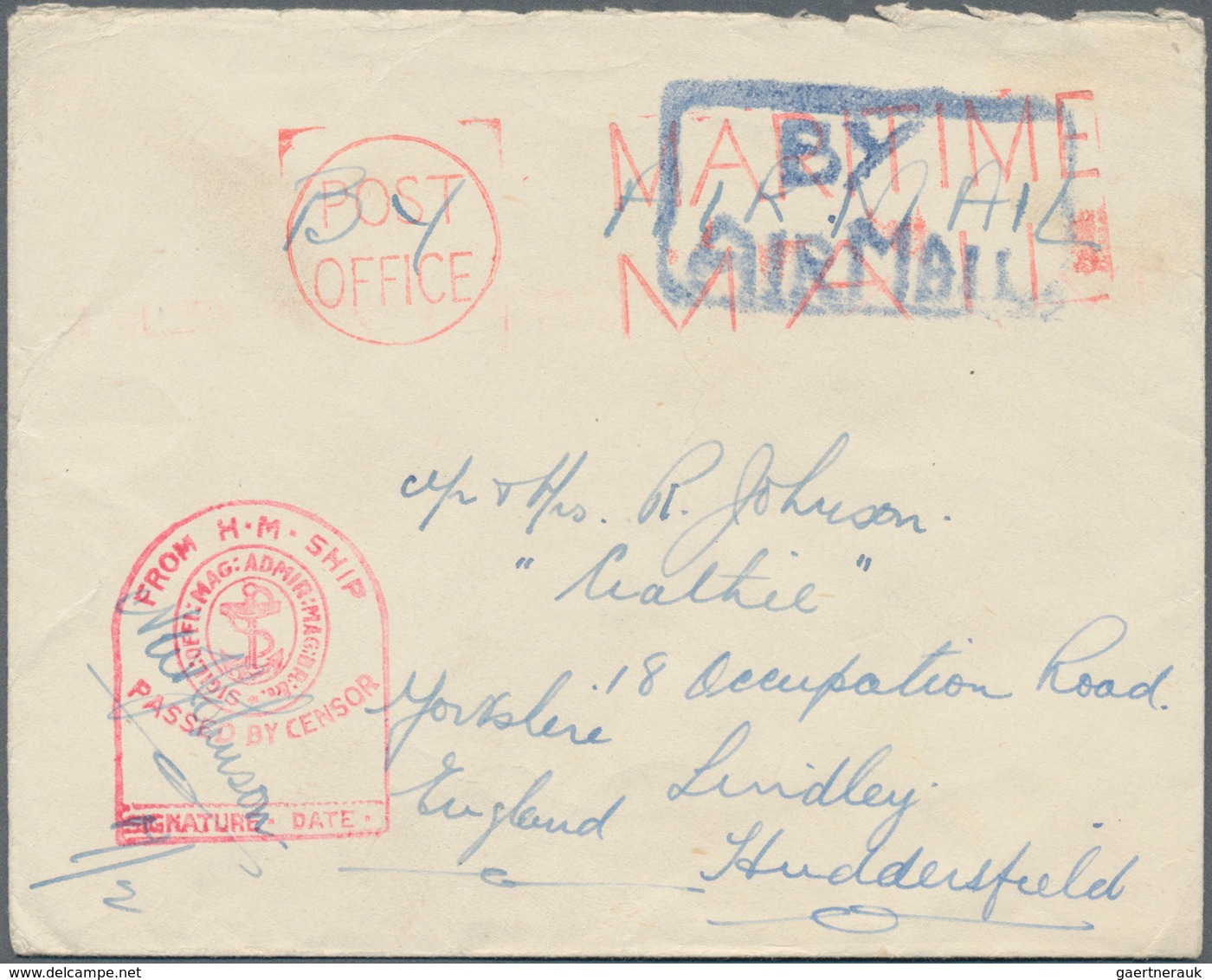 Großbritannien - Besonderheiten: 1940/41 SPECIAL NAVAL AIR MAIL, Little Collection Of 10 Letters Pos - Sonstige & Ohne Zuordnung