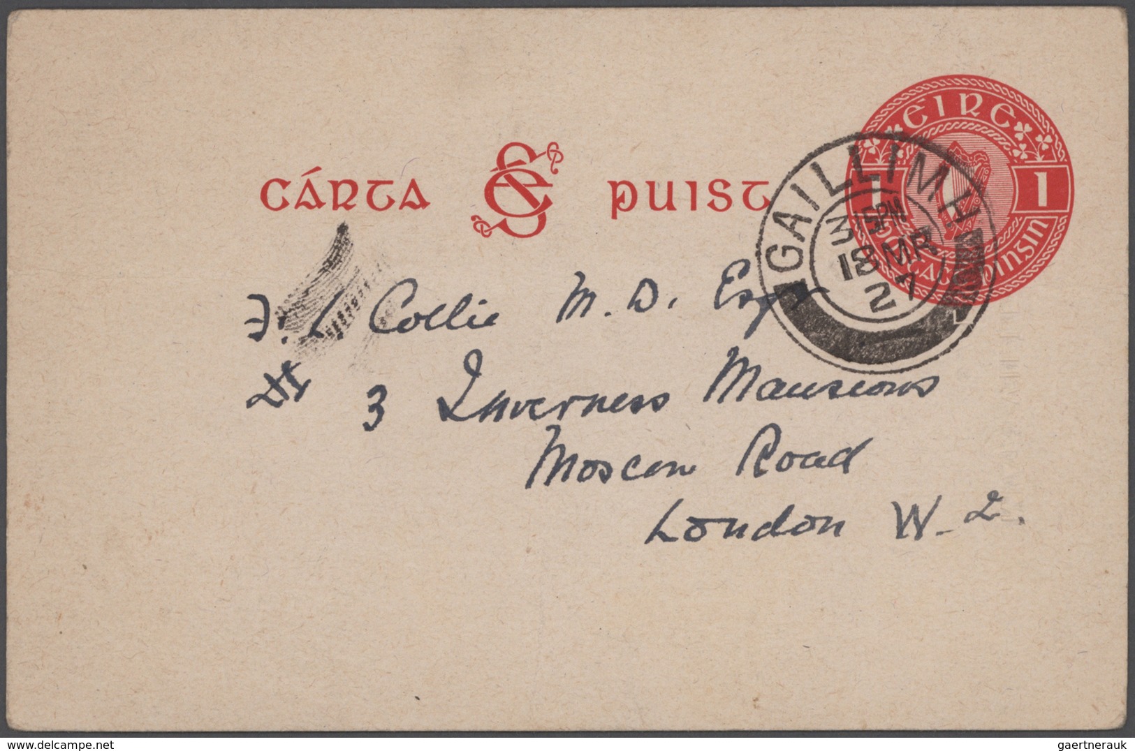 Irland: 1922/94 accumulation of ca. 480 unused/CTO-used and commercially used postal stationeries (p