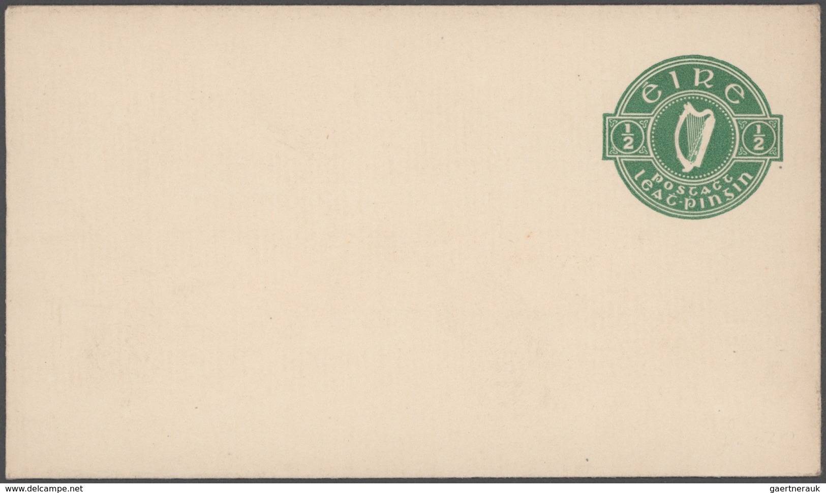 Irland: 1922/94 accumulation of ca. 480 unused/CTO-used and commercially used postal stationeries (p