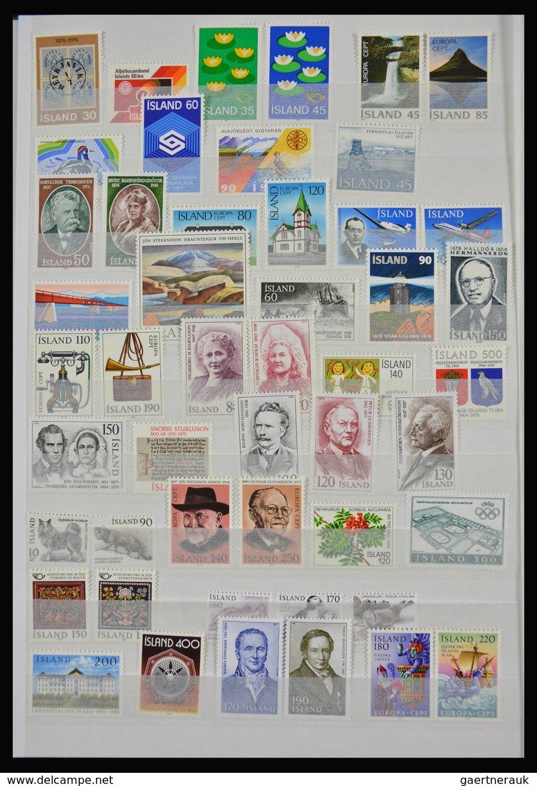 Island: 1873-2015: Very Well Filled, MNH, Mint Hinged And Used Collection Iceland 1873-2015 In 2 Sto - Other & Unclassified