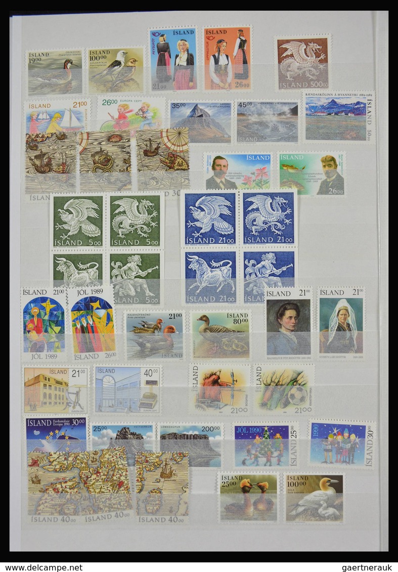 Island: 1873-2015: Very well filled, MNH, mint hinged and used collection Iceland 1873-2015 in 2 sto