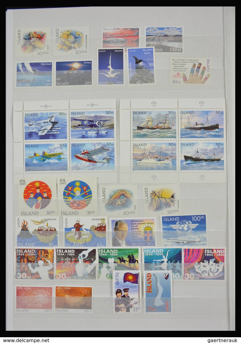 Island: 1873-2015: Very well filled, MNH, mint hinged and used collection Iceland 1873-2015 in 2 sto