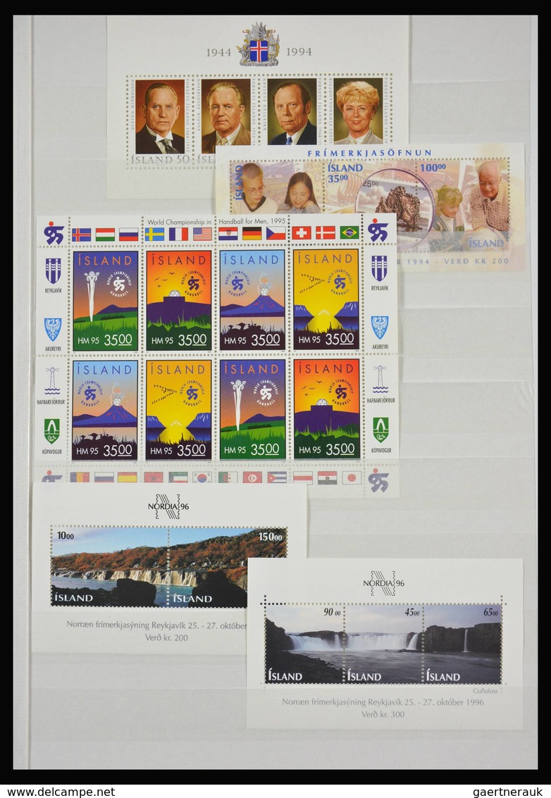 Island: 1873-2015: Very well filled, MNH, mint hinged and used collection Iceland 1873-2015 in 2 sto