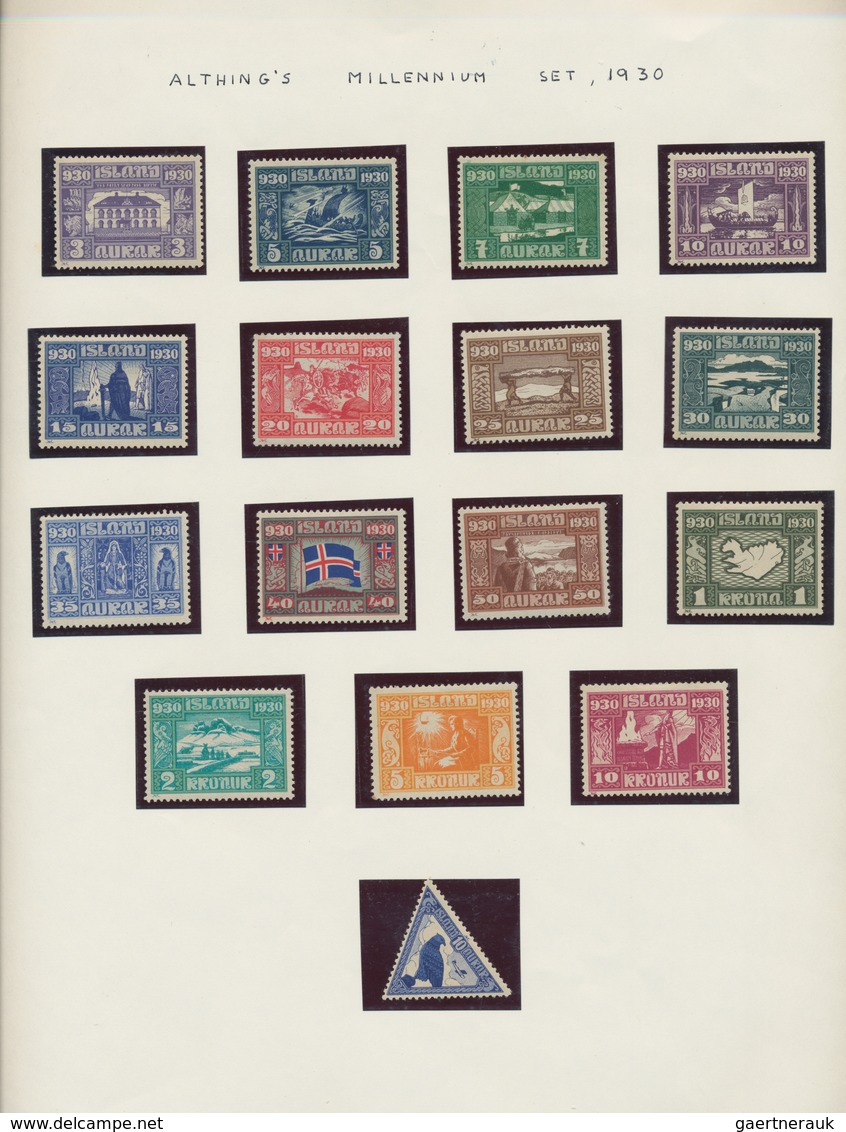 Island: 1930, Allthing, Specialised Collection Of Apprx. 100 Stamps, Comprising The Normal Set, Proo - Autres & Non Classés