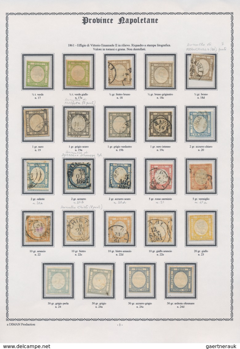 Italien - Altitalienische Staaten: Neapel: 1861, Neapolitan Province, Used And Mint Collection Of 24 - Naples