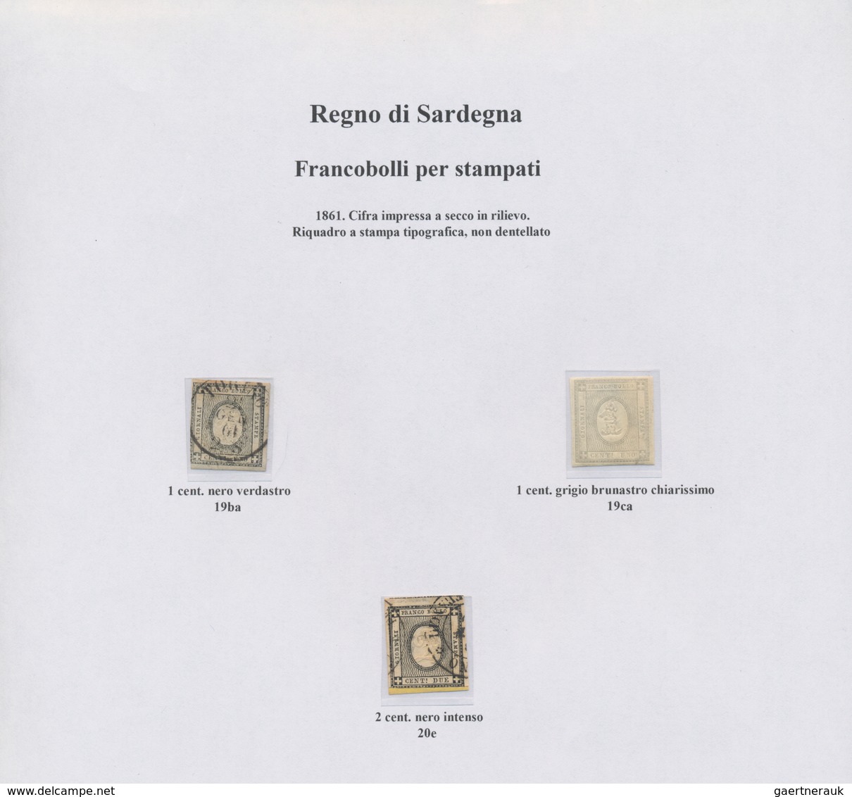 Italien - Altitalienische Staaten: Sardinien: 1851/1863, mainly used collection of 179 stamps on wri