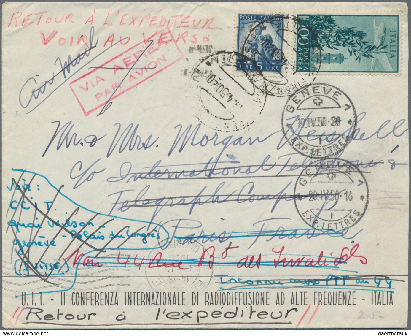 Italien: 1815/1970 (ca.), Italy/area, Holding Of Several Hundred Covers/cards Incl. Registered And A - Lotti E Collezioni