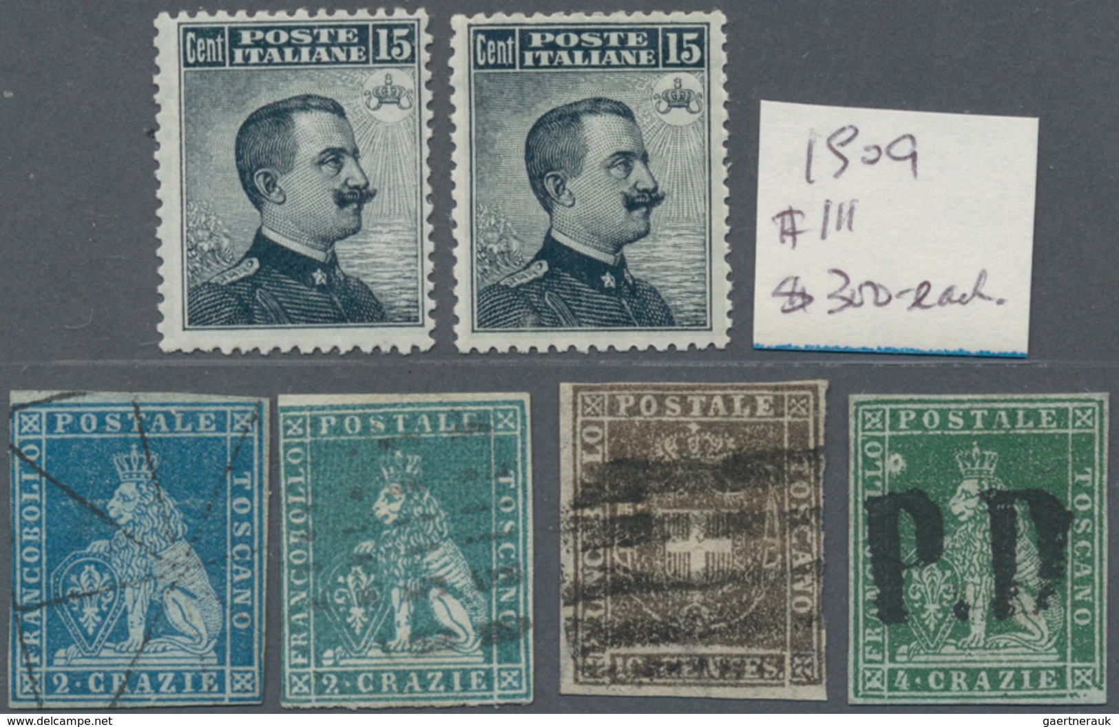 Italien: 1850/1930 (ca.), Italian Area, Mint And Used Lot Of 69 Stams On Stockcards, Comprising Some - Lotti E Collezioni