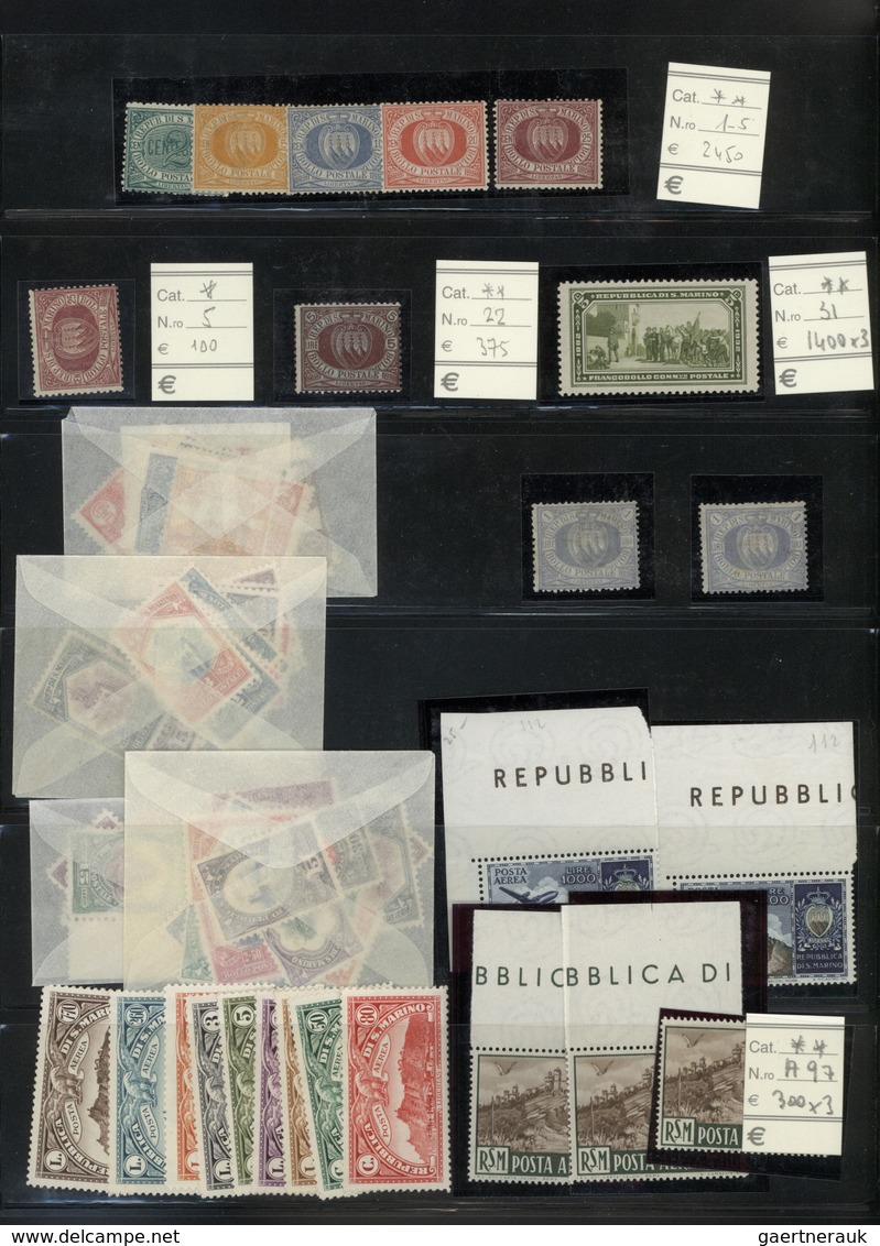 Italien: 1850/1960 (ca.), Italy/area, mainly mint accumulation/stock in a binder, well sorted from s