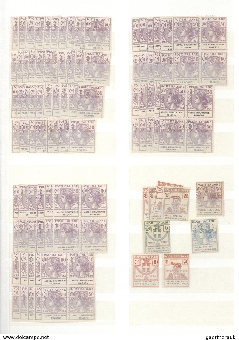 Italien: 1860/1940 (ca.), Kingdom of Italy, sophisticated and almost exclusively mint accumulation/s