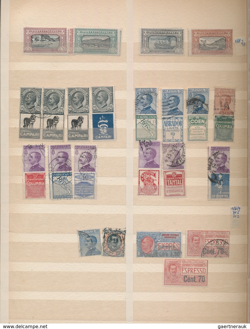 Italien: 1860/1955 (ca.), Mainly Kingdom, Mint And Used Collection/holding In A Stockbook. General A - Colecciones