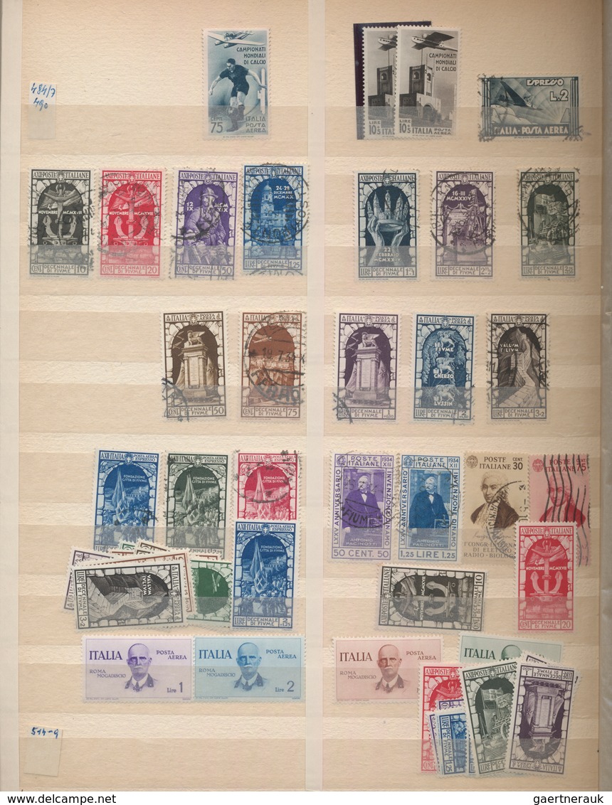 Italien: 1860/1955 (ca.), Mainly Kingdom, Mint And Used Collection/holding In A Stockbook. General A - Colecciones