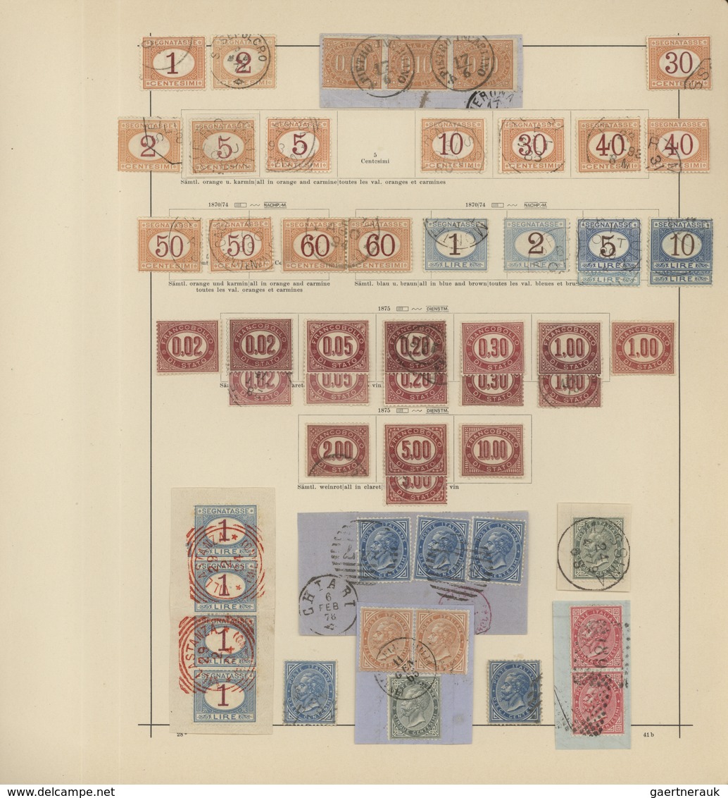 Italien: 1861/1911, Used And Mint Collection On Ancient Schaubek Album Pages, Comprising A Marvellou - Sammlungen