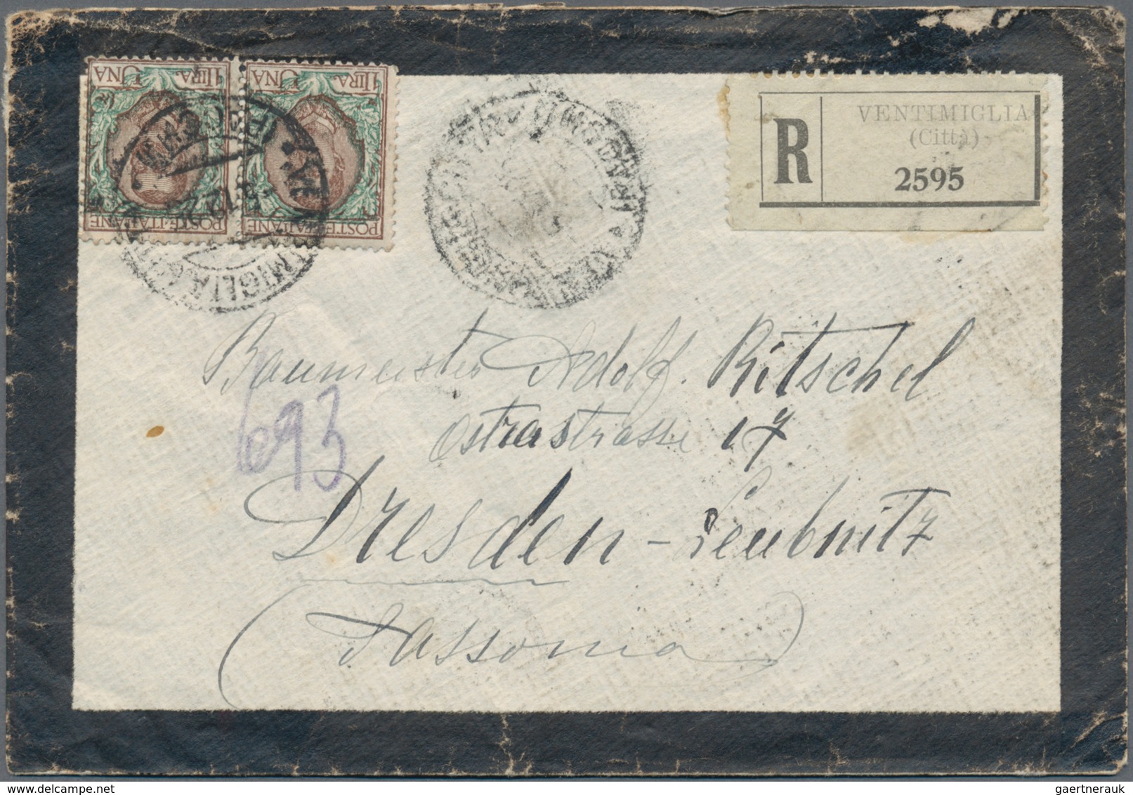 Italien: 1865/2002 Holding Of Ca. 540 Letters, Cards, Postal Stationeries (postal Stationery Postcar - Colecciones