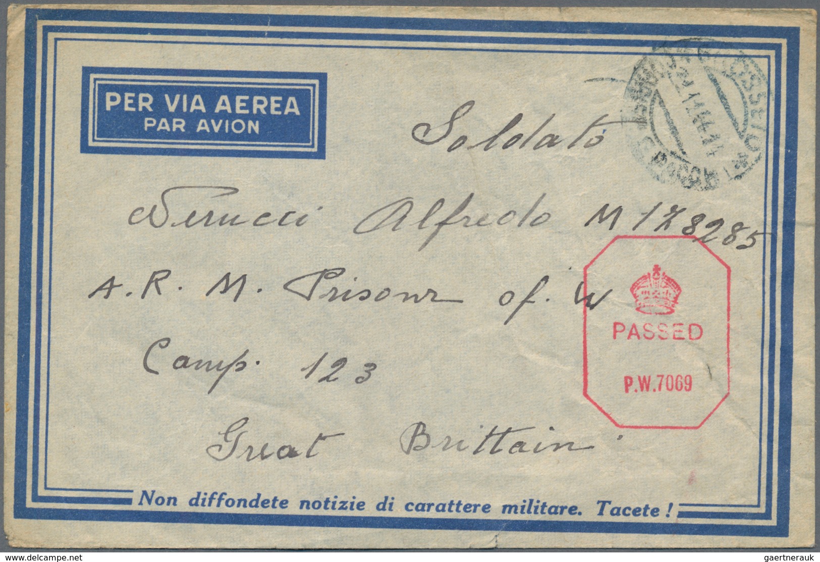 Italien: 1865/2002 Holding Of Ca. 540 Letters, Cards, Postal Stationeries (postal Stationery Postcar - Colecciones