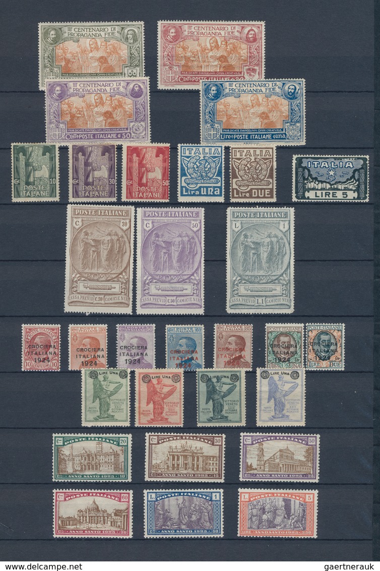Italien: 1869/1944, A Lovely Mint Collection Comprising Many Better Issues, E.g. 1890 Overprints, 19 - Sammlungen