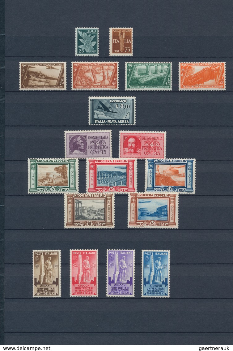 Italien: 1869/1944, A Lovely Mint Collection Comprising Many Better Issues, E.g. 1890 Overprints, 19 - Colecciones