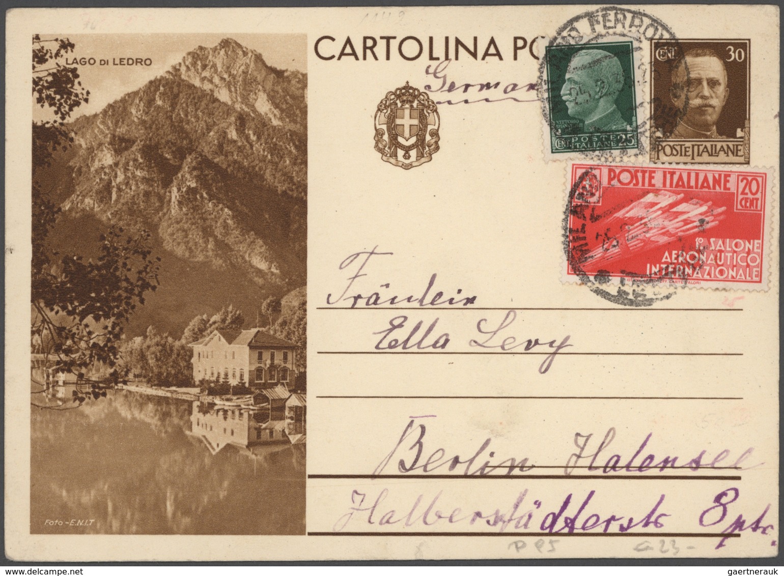 Italien: 1873/1997 accumulation of ca. 430 unused/CTO-used and used postal stationeries (picture pos