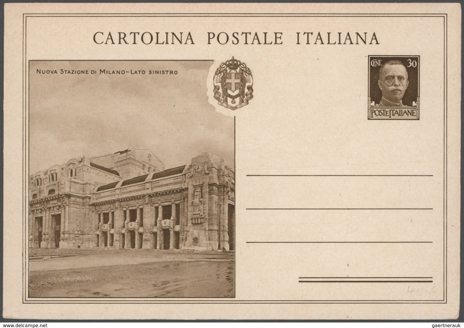 Italien: 1873/1997 accumulation of ca. 430 unused/CTO-used and used postal stationeries (picture pos
