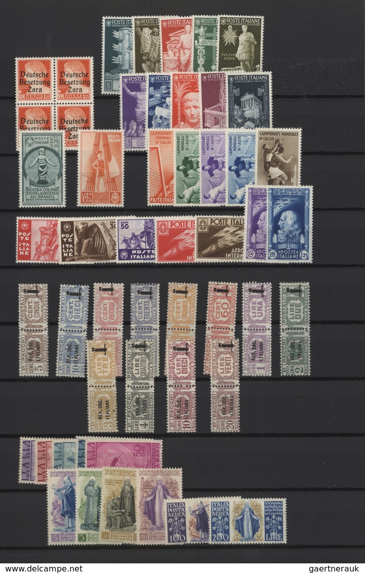 Italien: 1900/1954 (ca.), Italy/area, Mint And Used Assortment Of Better Issues On Stockpages, E.g. - Lotti E Collezioni