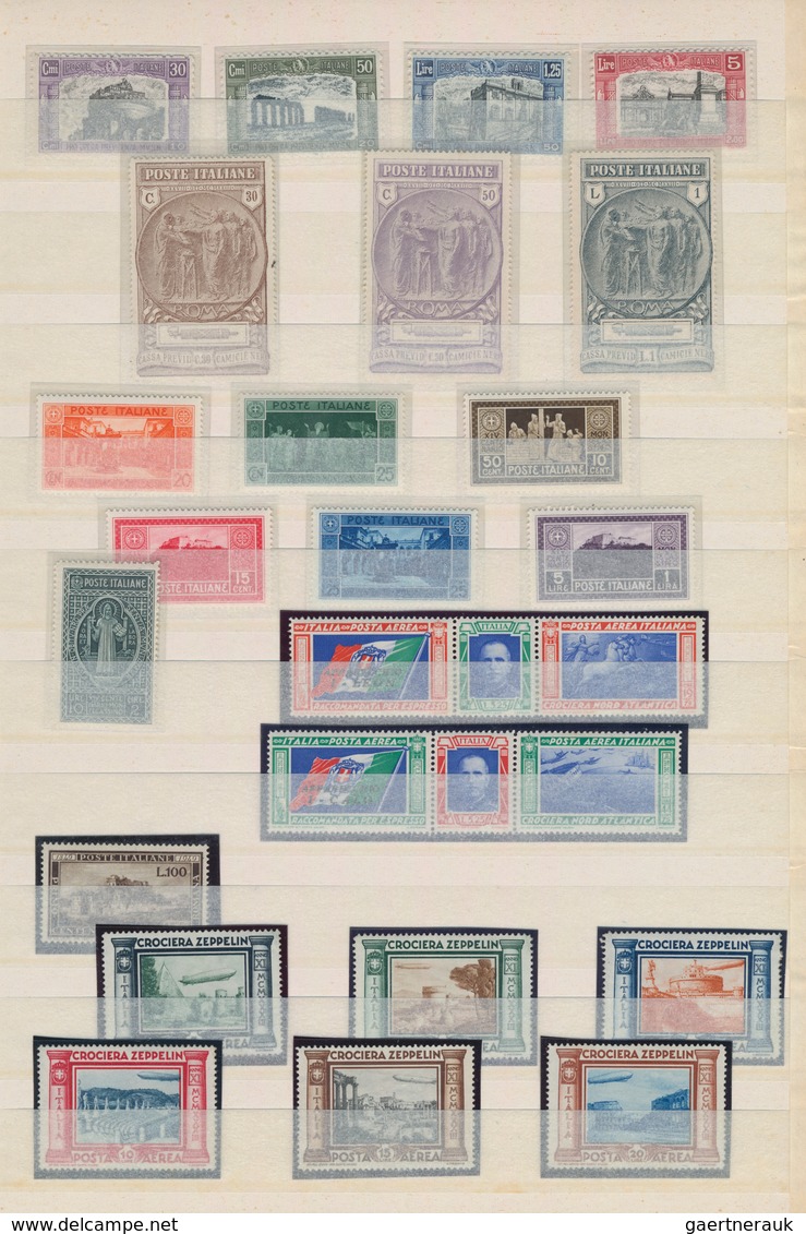 Italien: 1923/1949, MNH Assortment Of Only Complete Better Issues: Sass. Nos. 147/49, 220/23, 262/68 - Lotti E Collezioni