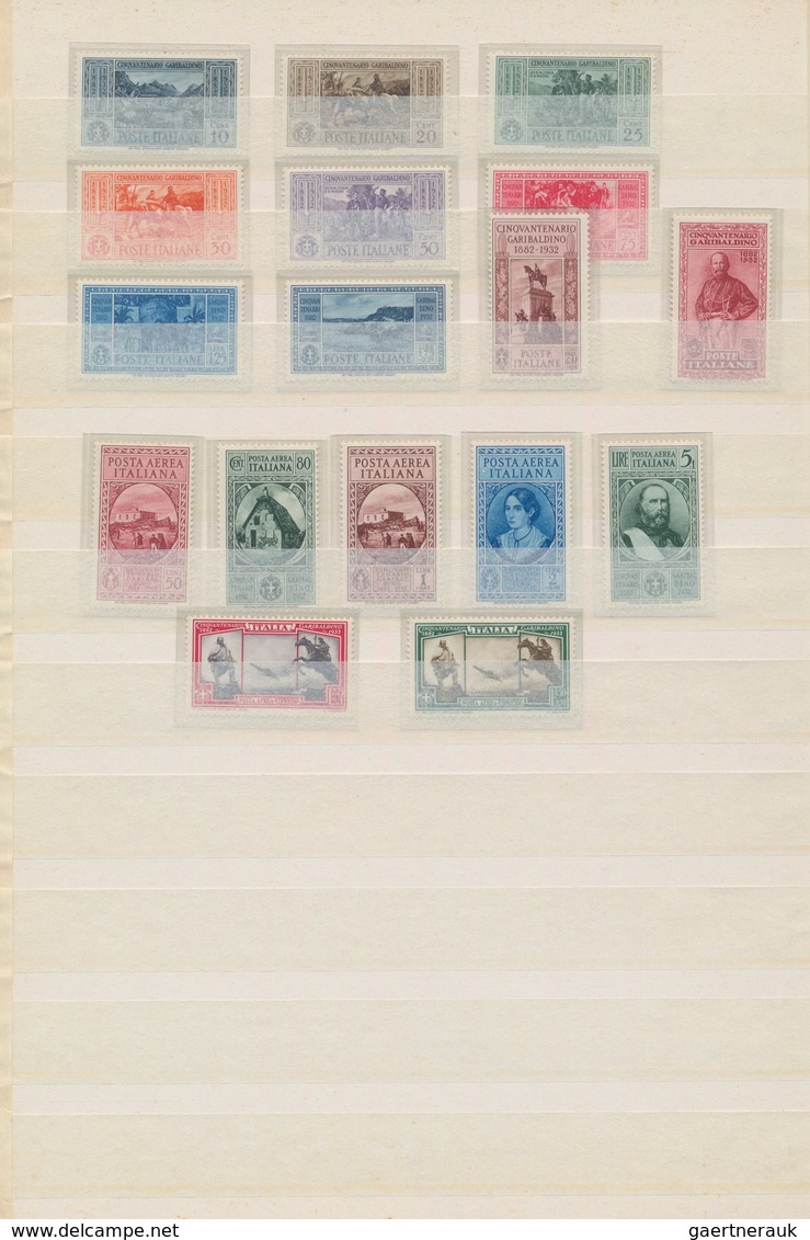 Italien: 1923/1949, MNH Assortment Of Only Complete Better Issues: Sass. Nos. 147/49, 220/23, 262/68 - Lotti E Collezioni
