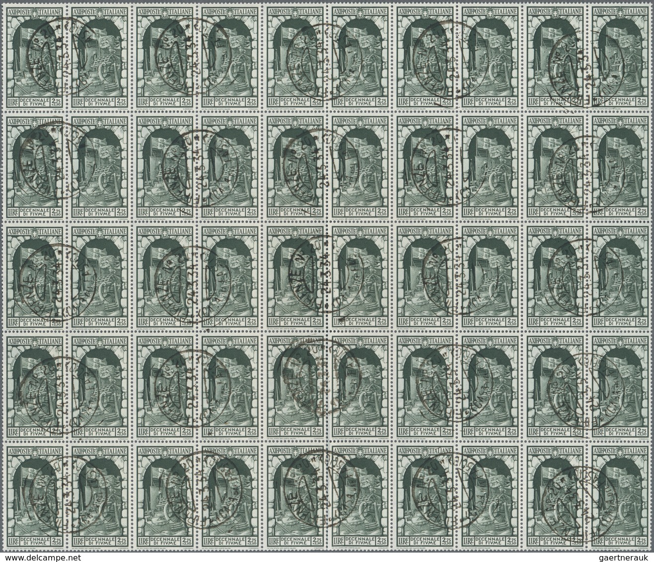 Italien: 1934, Fiume Decennial Issue Three Top Values 1,75+1,00 Lire, 2,55+2,00 Lire And 2,75+2,50 L - Sammlungen