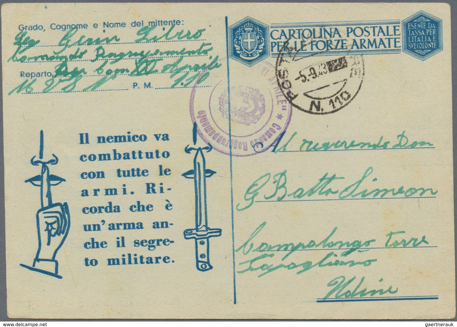 Italien: 1939/1945, Voluminous Collection Of Far More Than 200 Military Post Items ( Posta Militare - Lotti E Collezioni