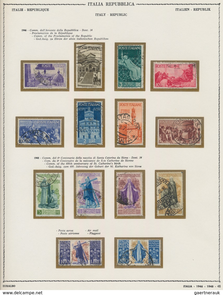 Italien: 1945/1984, Comprehensive Collection In A Binder, At Beginning In Used Condition, From Apprx - Colecciones