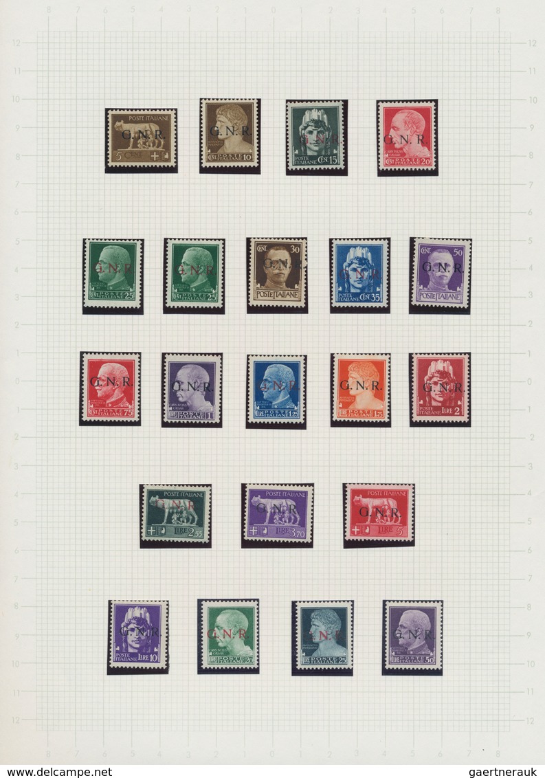 Italien - Militärpostmarken: Nationalgarde: 1943/1944, Mint Collection Of 60 Stamps (mainly U/m!) Ne - Andere & Zonder Classificatie
