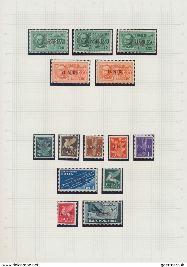 Italien - Militärpostmarken: Nationalgarde: 1943/1944, Mint Collection Of 60 Stamps (mainly U/m!) Ne - Otros & Sin Clasificación