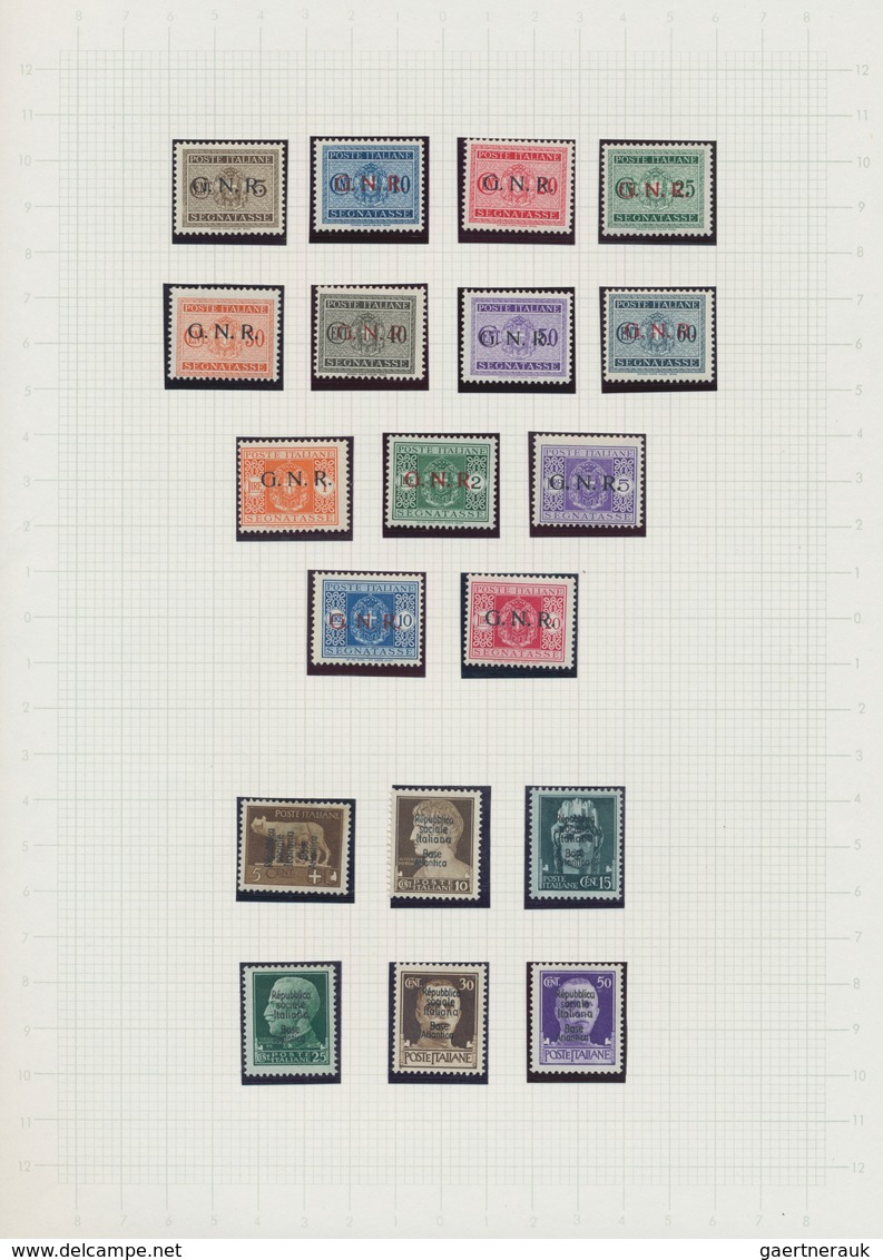 Italien - Militärpostmarken: Nationalgarde: 1943/1944, Mint Collection Of 60 Stamps (mainly U/m!) Ne - Andere & Zonder Classificatie